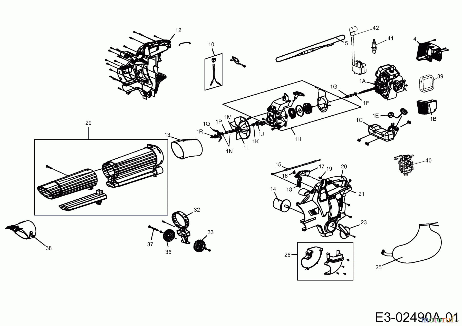  Wolf-Garten Leaf blower, Blower vac LBV 2500 B 41AS0BU0650  (2014) Basic machine