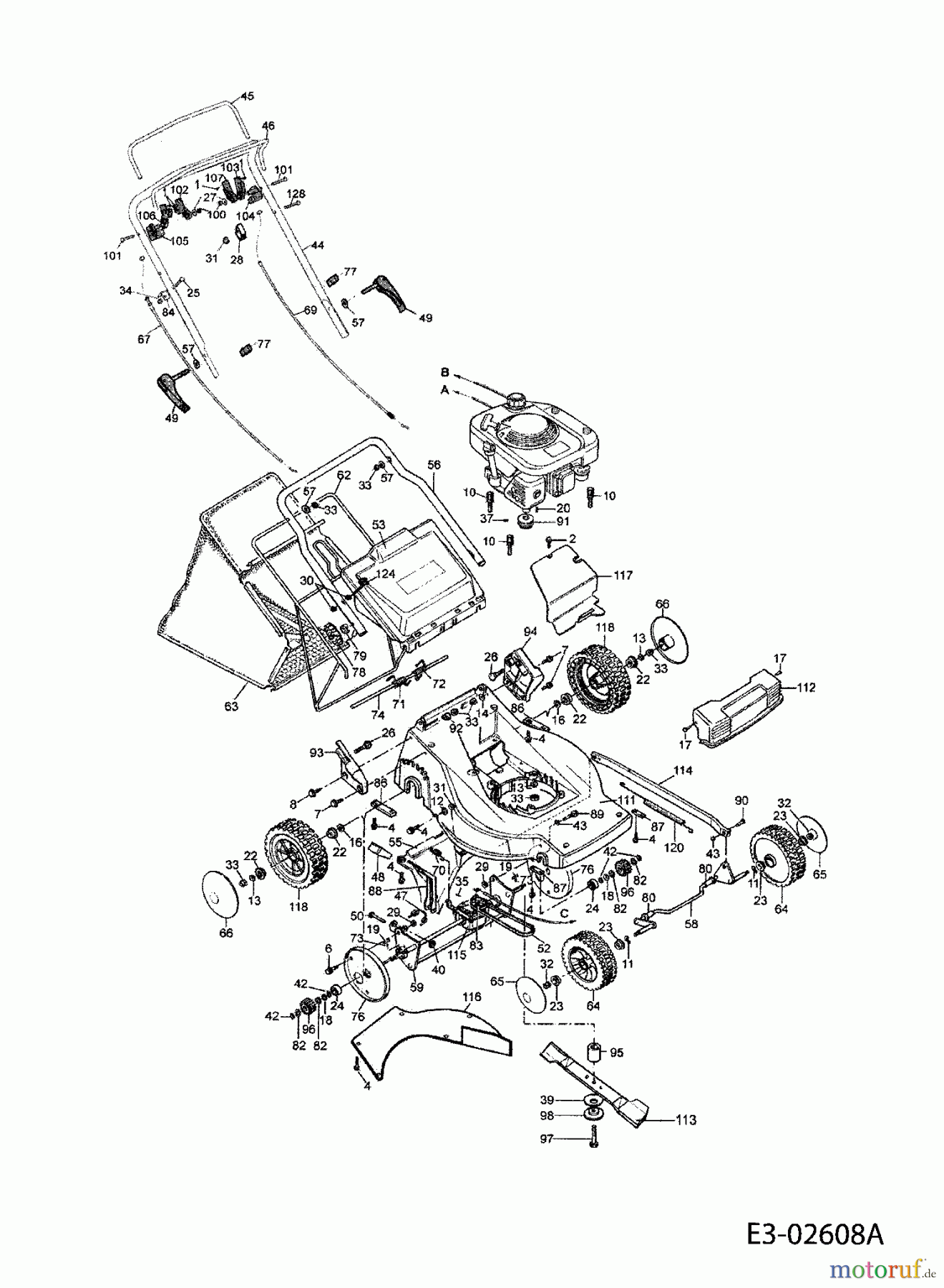 Raiffeisen Motormäher mit Antrieb RB 53-600 RAK 12AMH57D628  (2006) Grundgerät
