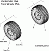 Bolens BL 175/107 T 13A3761G684 (2006) Spareparts Front wheels