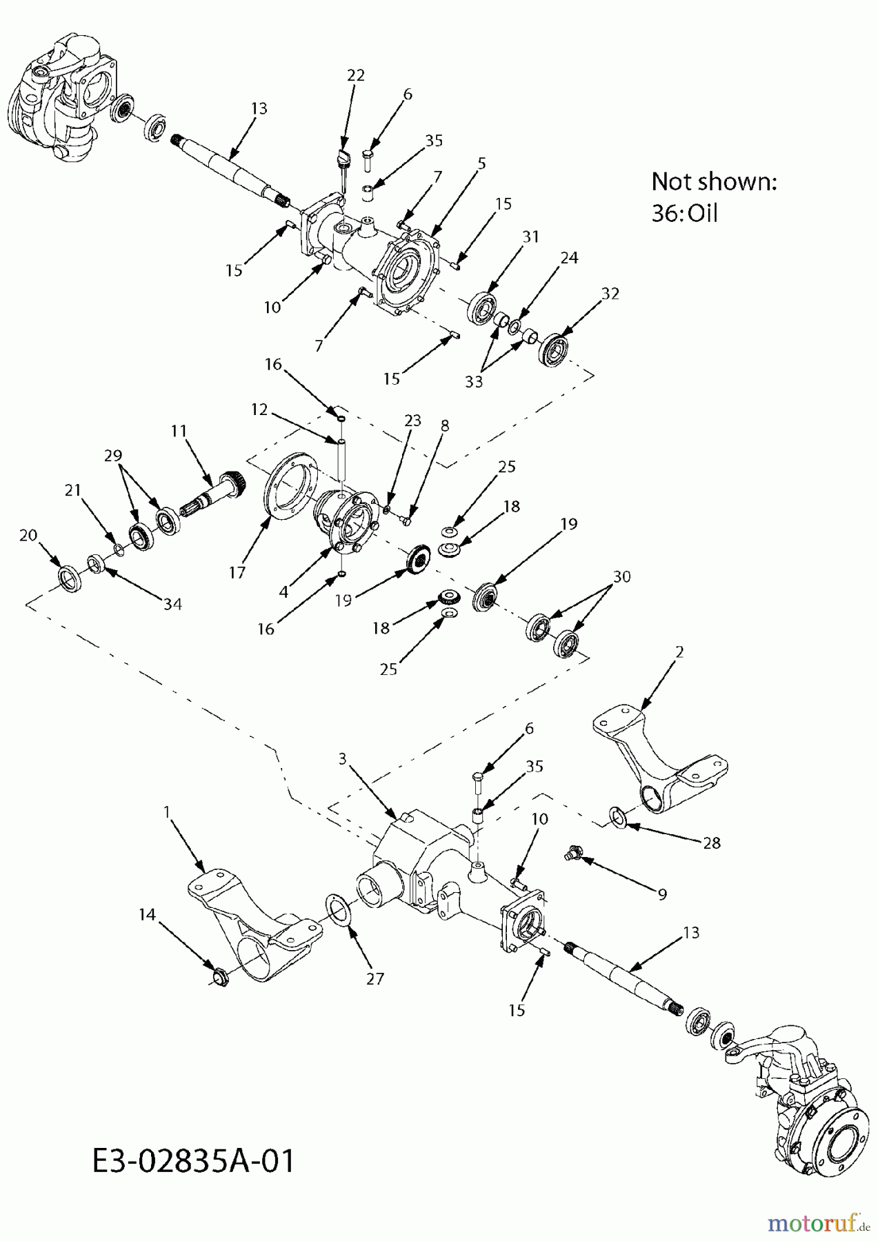 Massey Ferguson Compact Tractors Mf 22 28 Gc 54ad64j 695 07 Front Flaired Tubes Front Xle Mounting Brackets Differential Differentialshafts Spareparts