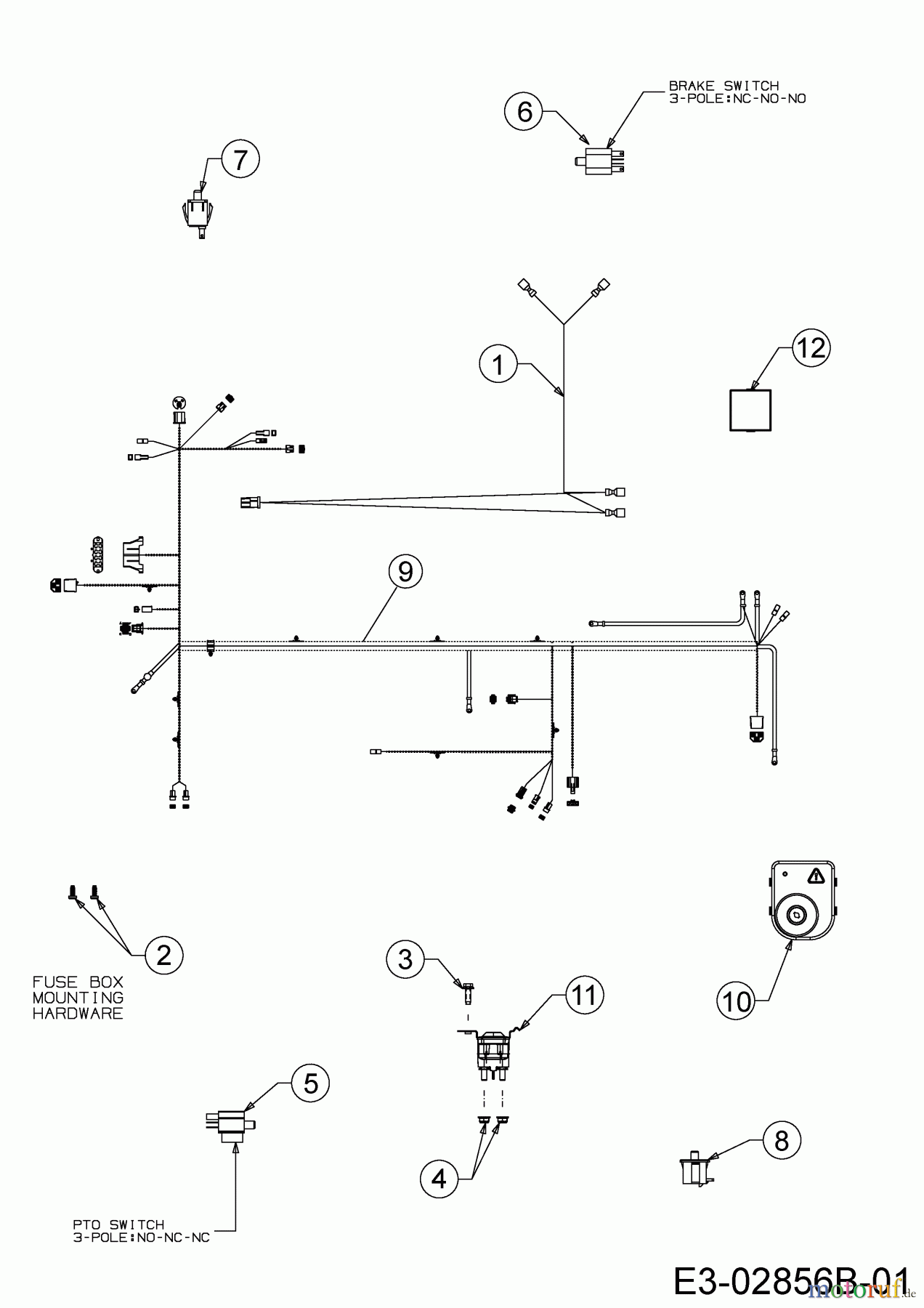  Greenbase Rasentraktoren V 220 I 13HU99KN618  (2016) Elektroteile