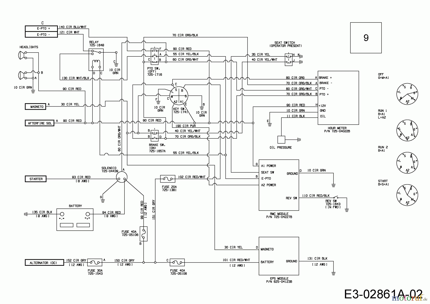 Cub cadet 1050 wiring diagram