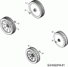 MTD untill 2011 PLATINUM 48 P 11A-16AQ686 (2007) Spareparts Wheels