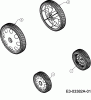 Troy-Bilt TB 5553 HWM 12A-568F609 (2007) Listas de piezas de repuesto y dibujos Wheels