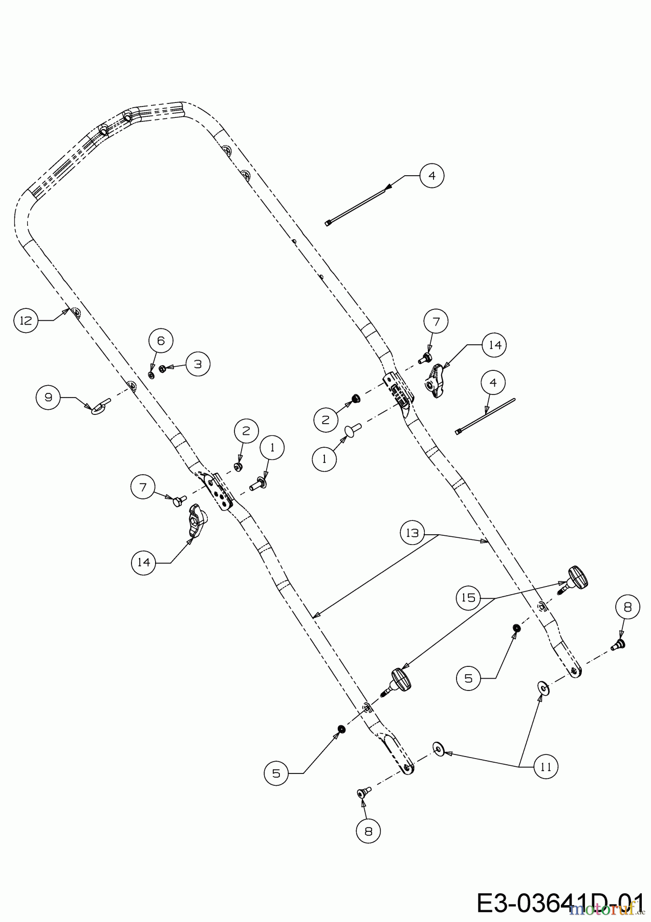  Gutbrod Petrol mower HB 46 B 11A-TQ5E690  (2017) Handle
