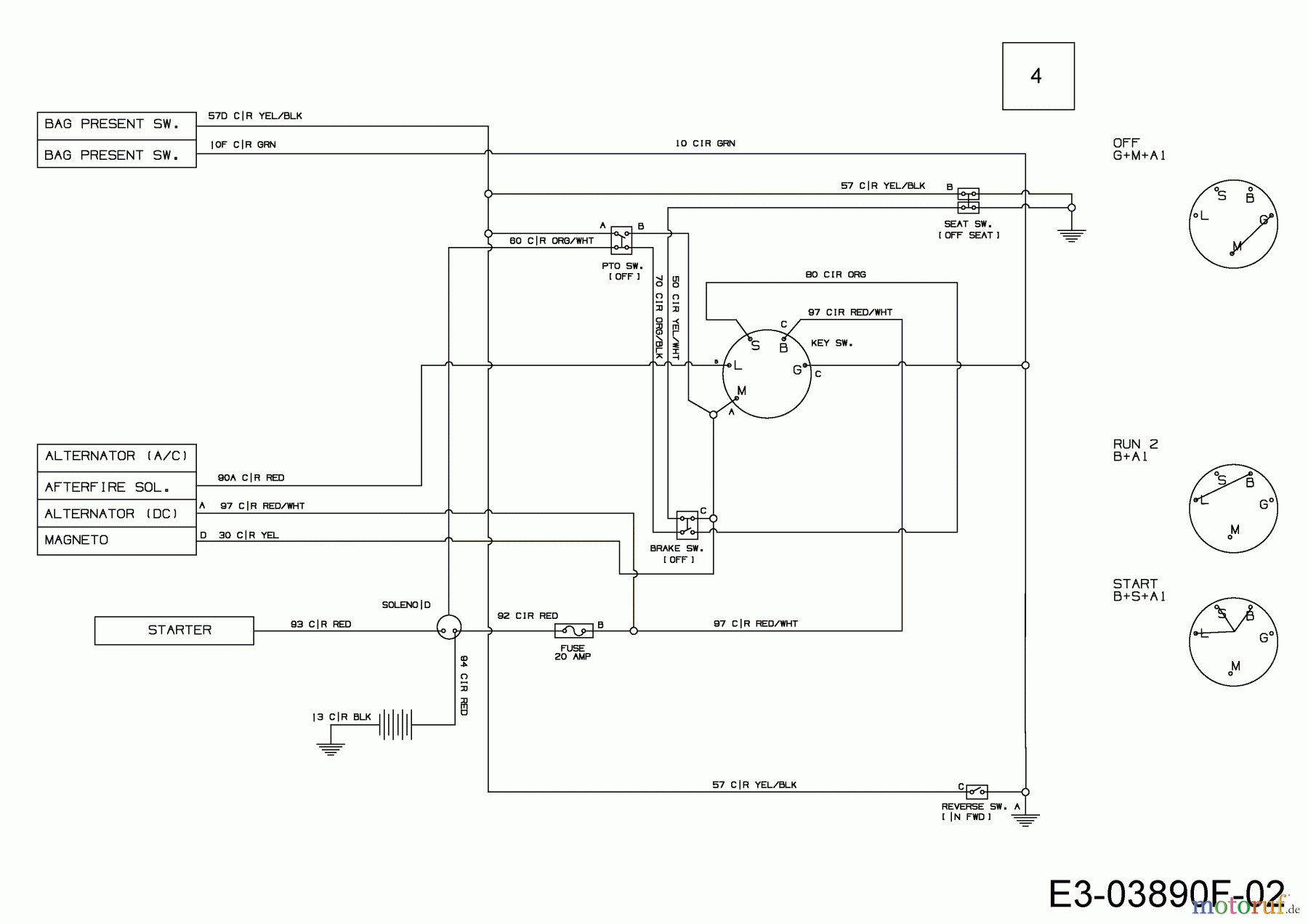  MTD Lawn tractors DL 92 T 13I2765E677  (2018) Wiring diagram