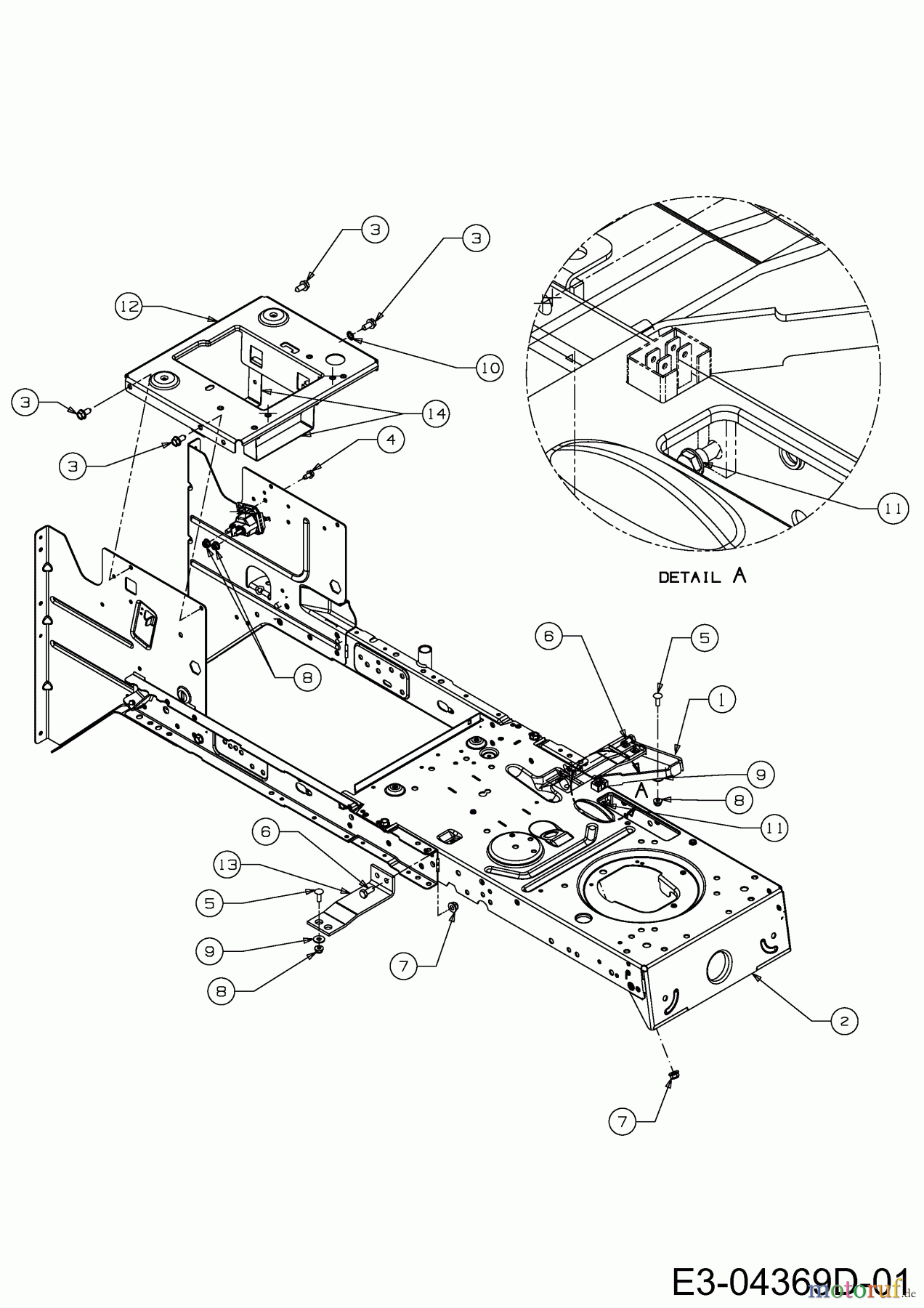 Lux Tools Lawn tractors RT 155-92 H 13HM77TE694  (2014) Frame