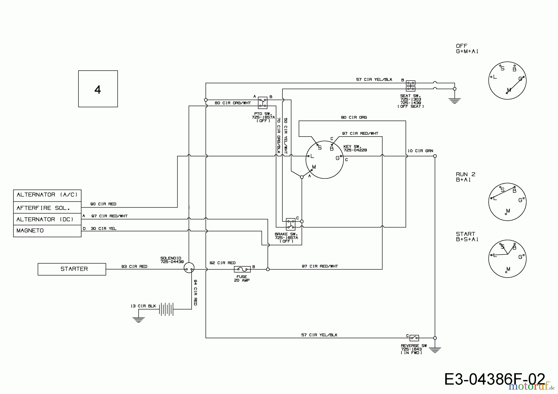  MTD Lawn tractors DL 96 T 13H2765F677  (2017) Wiring diagram