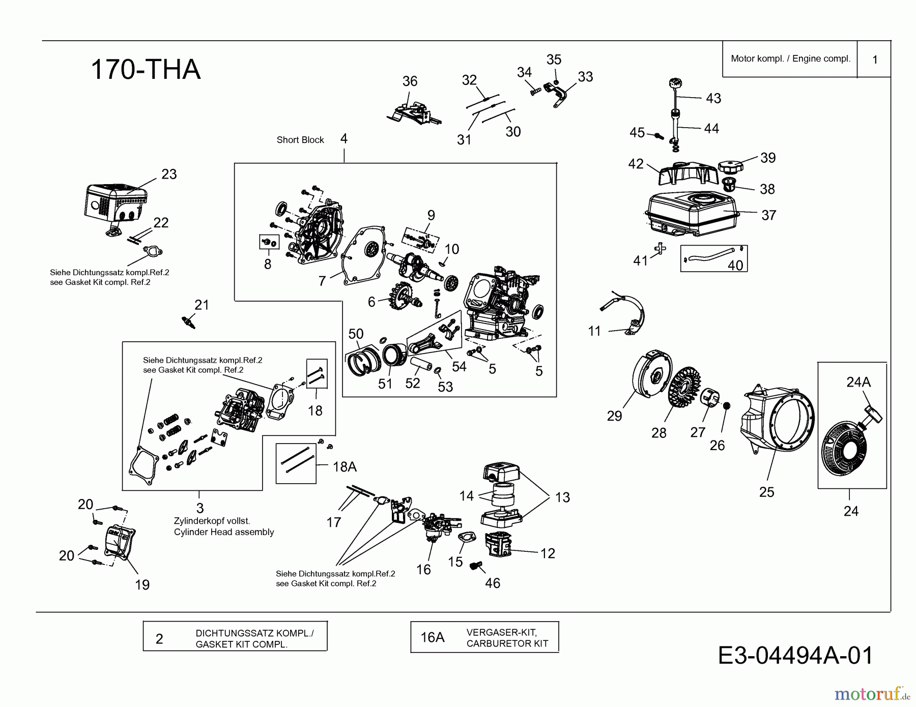  MTD-Engines Horizontal 170-THA 752Z170-THA  (2010) Engine
