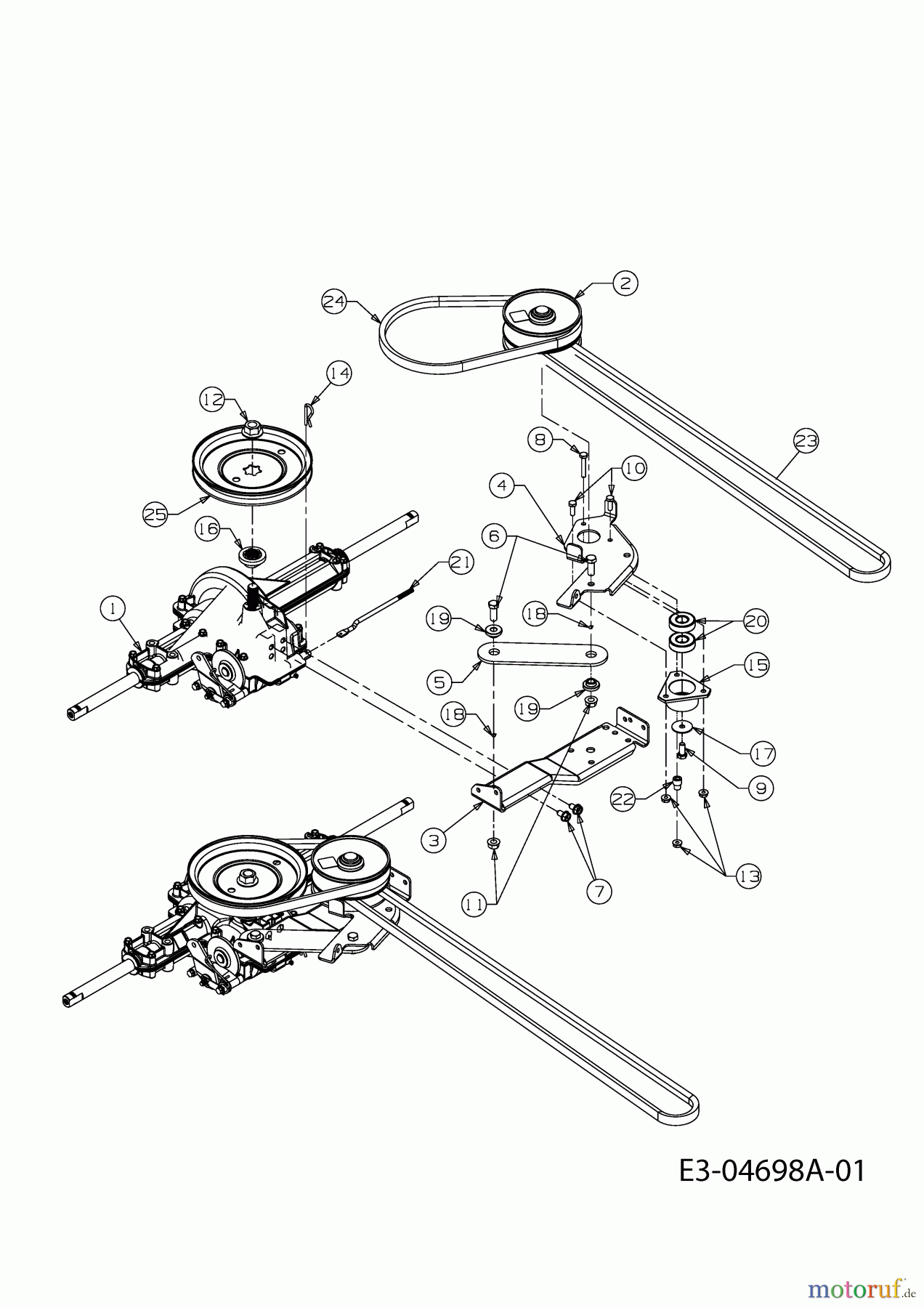  Edenparc Lawn tractors Edenparc 135/96 13AA663F608  (2004) Gearbox, Belt, Variator