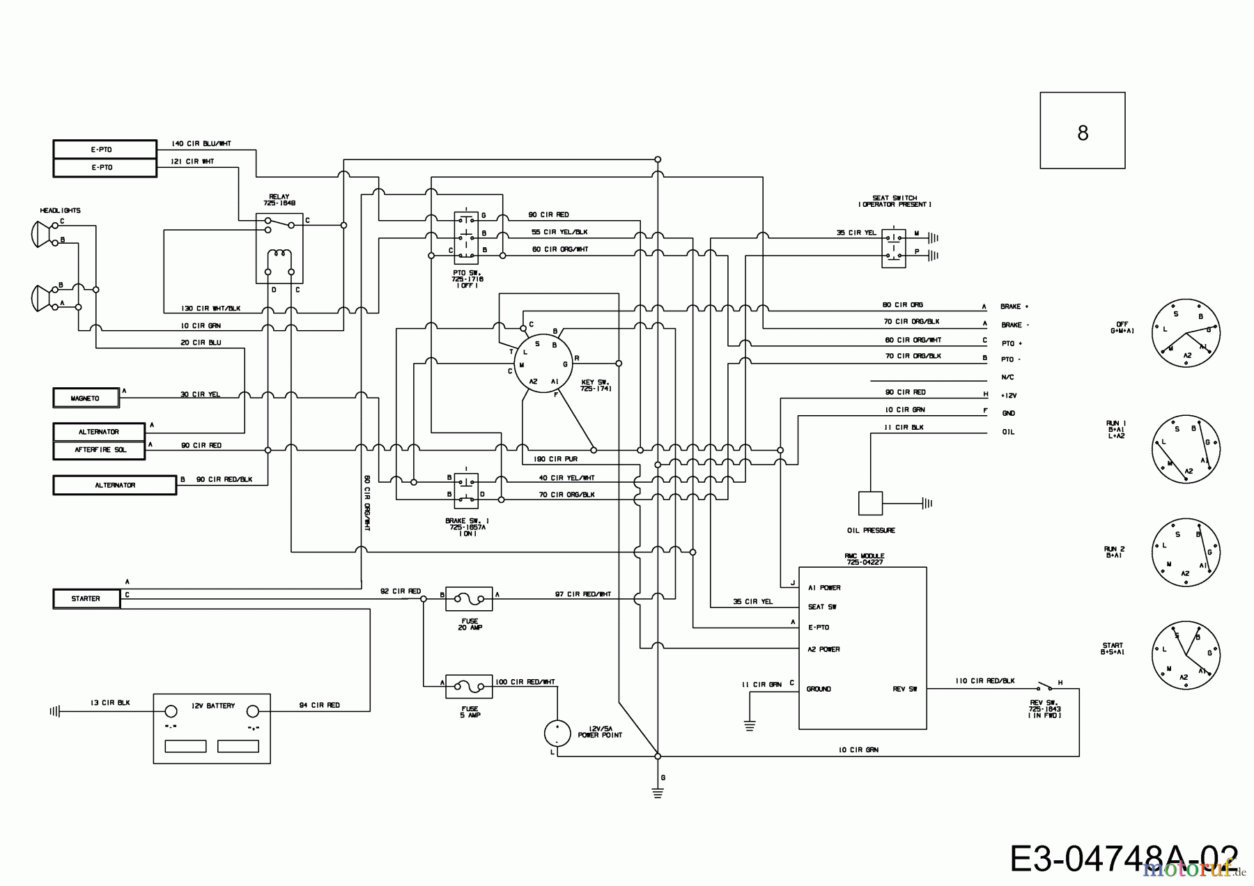  Massey Ferguson Zero Turn MF 50-23 IZ 17AH9TKP695  (2009) Wiring diagram