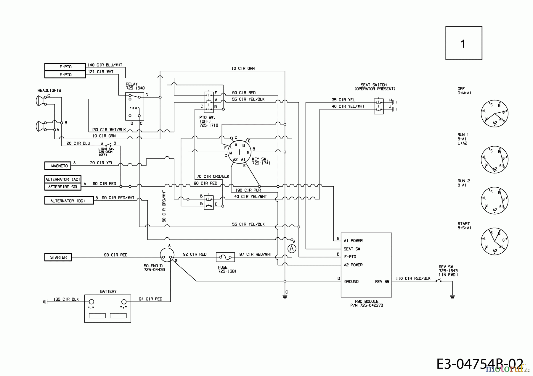  Massey Ferguson Lawn tractors MF 50-25 SD 13AI92CP695  (2010) Wiring diagram