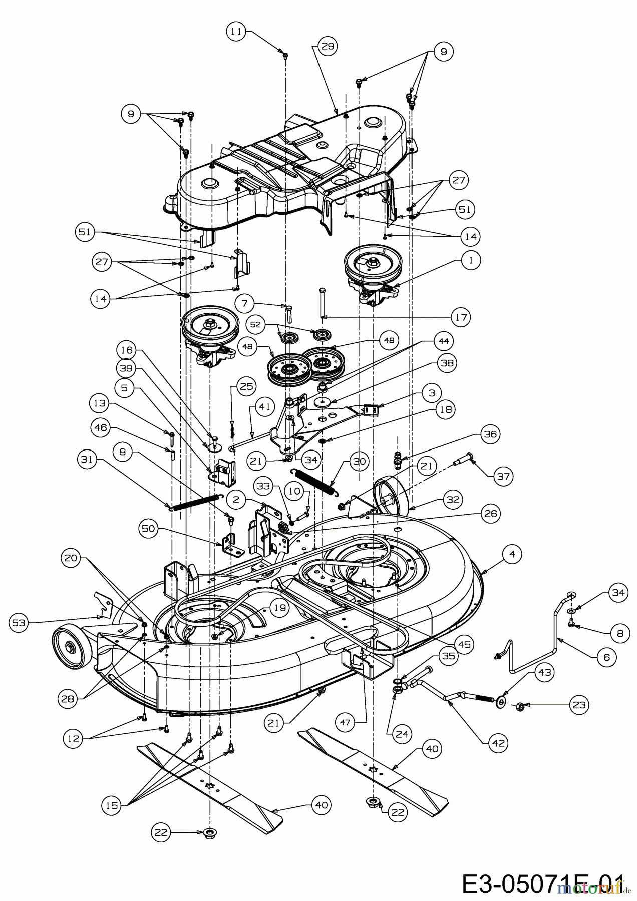  Colombia Lawn tractors PX 18 KT 107 H 13CG79GG646  (2014) Mowing deck G (42