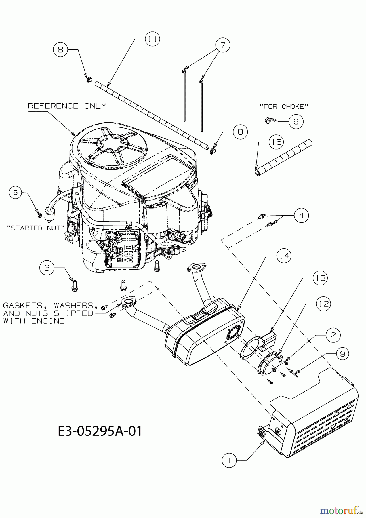  MTD Rasentraktoren 25/105 H 13CI513N686  (2010) Motorzubehör