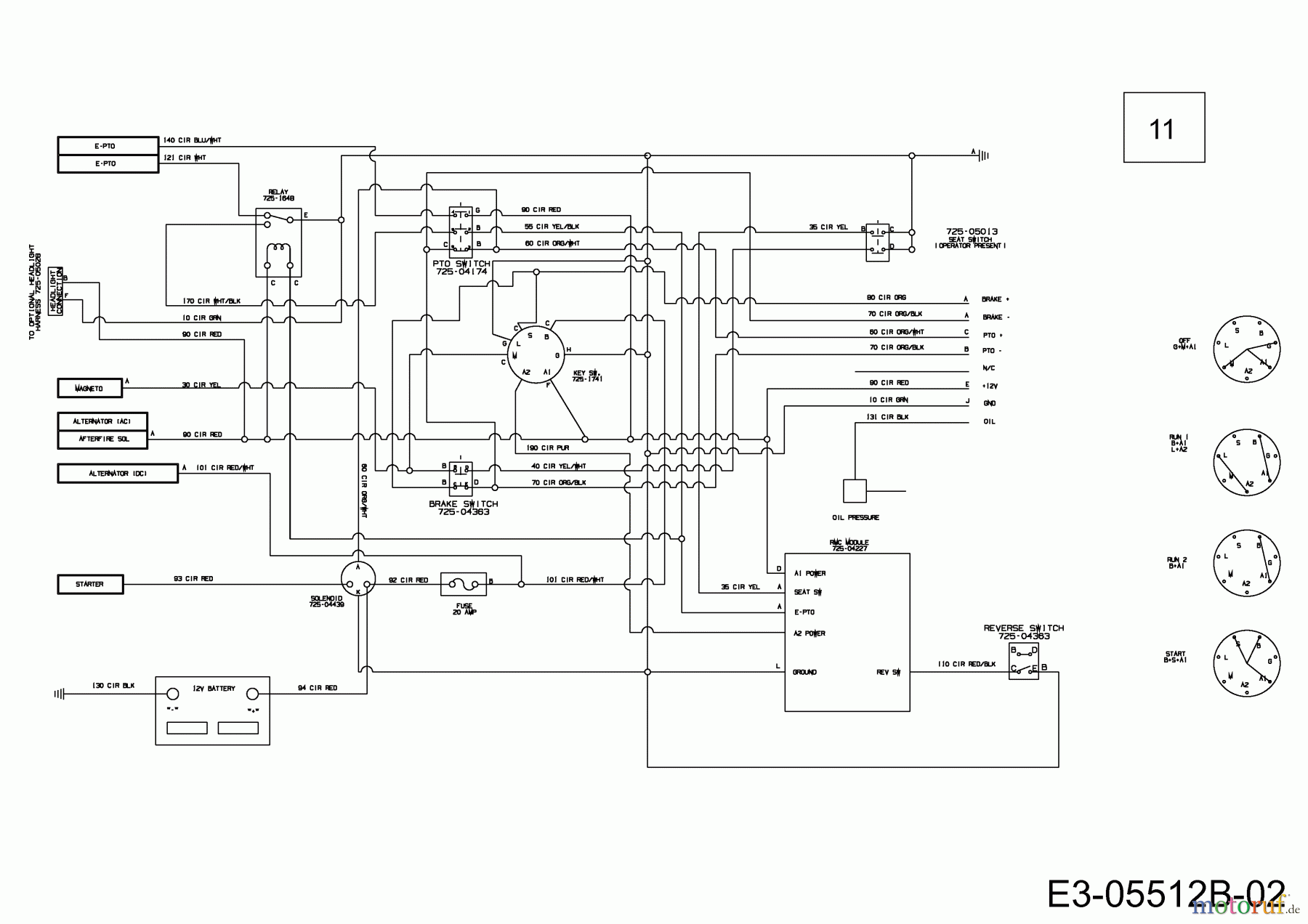  Cub Cadet Zero Turn Z-Force S 54 17AI5GHC010  (2014) Wiring diagram
