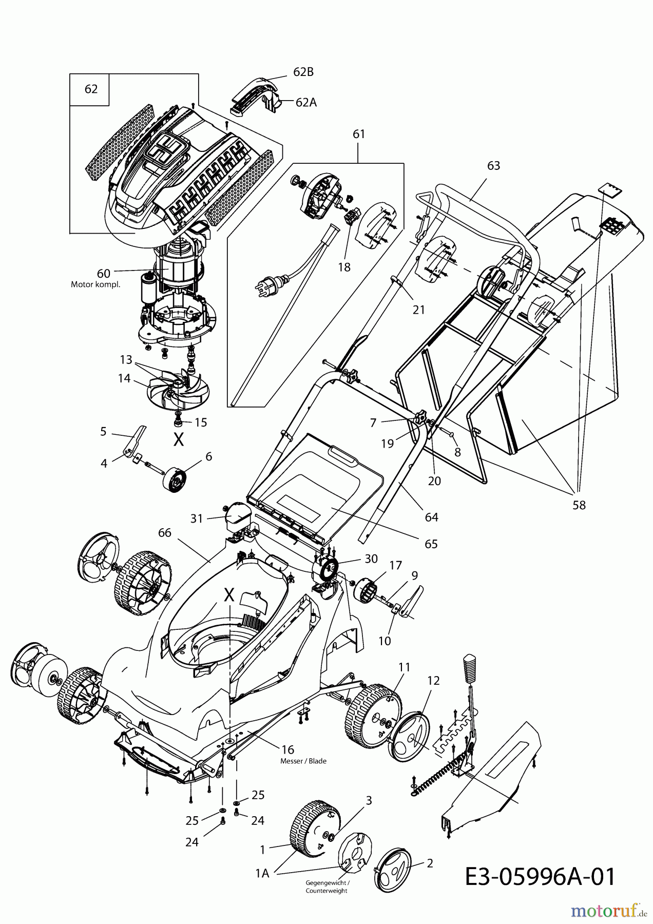  Plantiflor Electric mower 1842 ER 18ACE4L2601  (2011) Basic machine