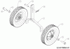 MTD T 380 B 700 21D-382X602 (2014) Spareparts Wheel support, Wheels