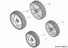 WOLF-Garten Expert Expert 460 11B-TUKC650 (2017) Spareparts Wheels