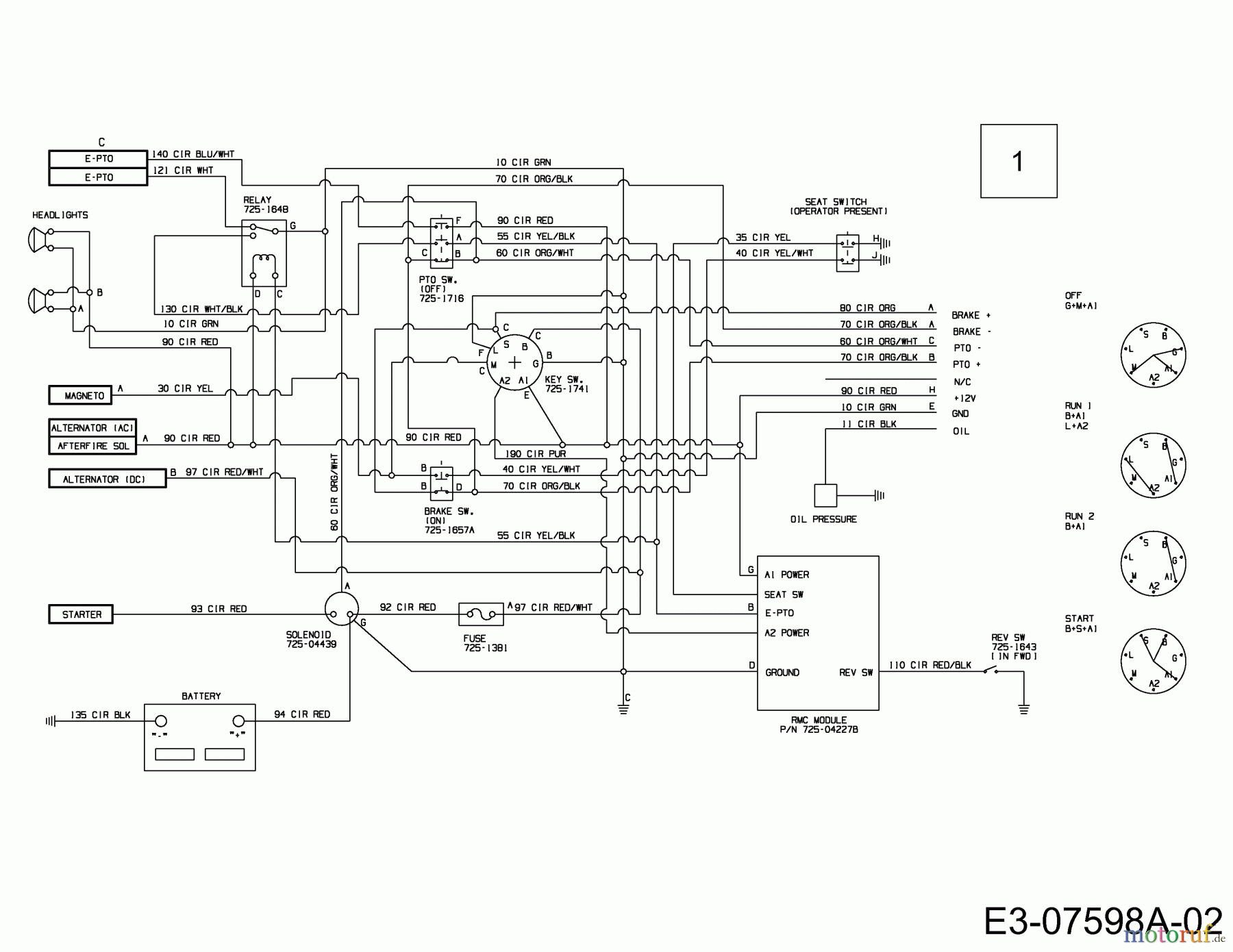  Cub Cadet Lawn tractors LTX 1050 13AP91AP330  (2012) Wiring diagram