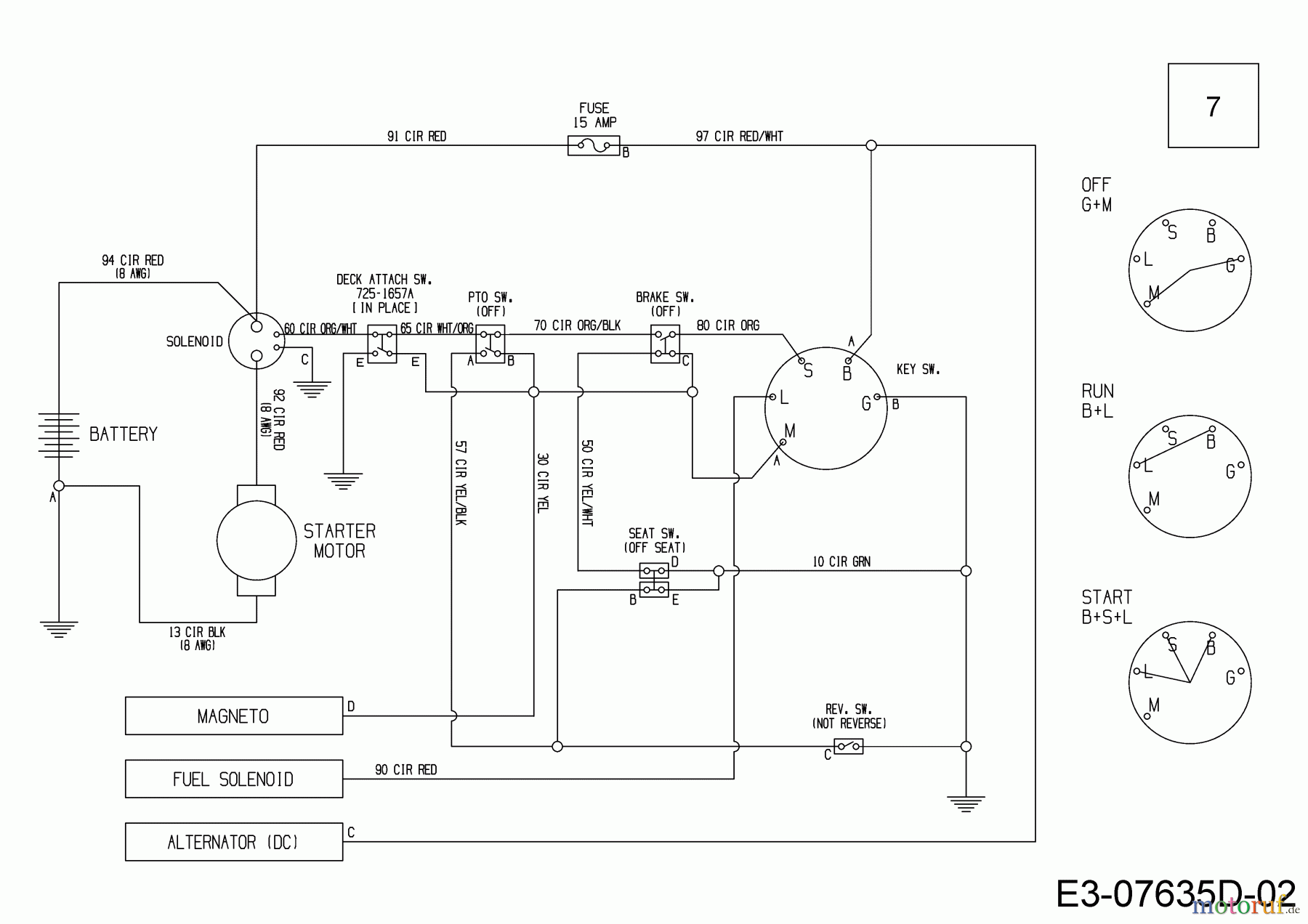  MTD Lawn tractors Minirider 76 SDE 13B726JD600  (2017) Wiring diagram