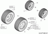 Cub Cadet GTX 2100 14A-3GE-603 (2016) Spareparts Wheels 16x6.5 + 23x10.5