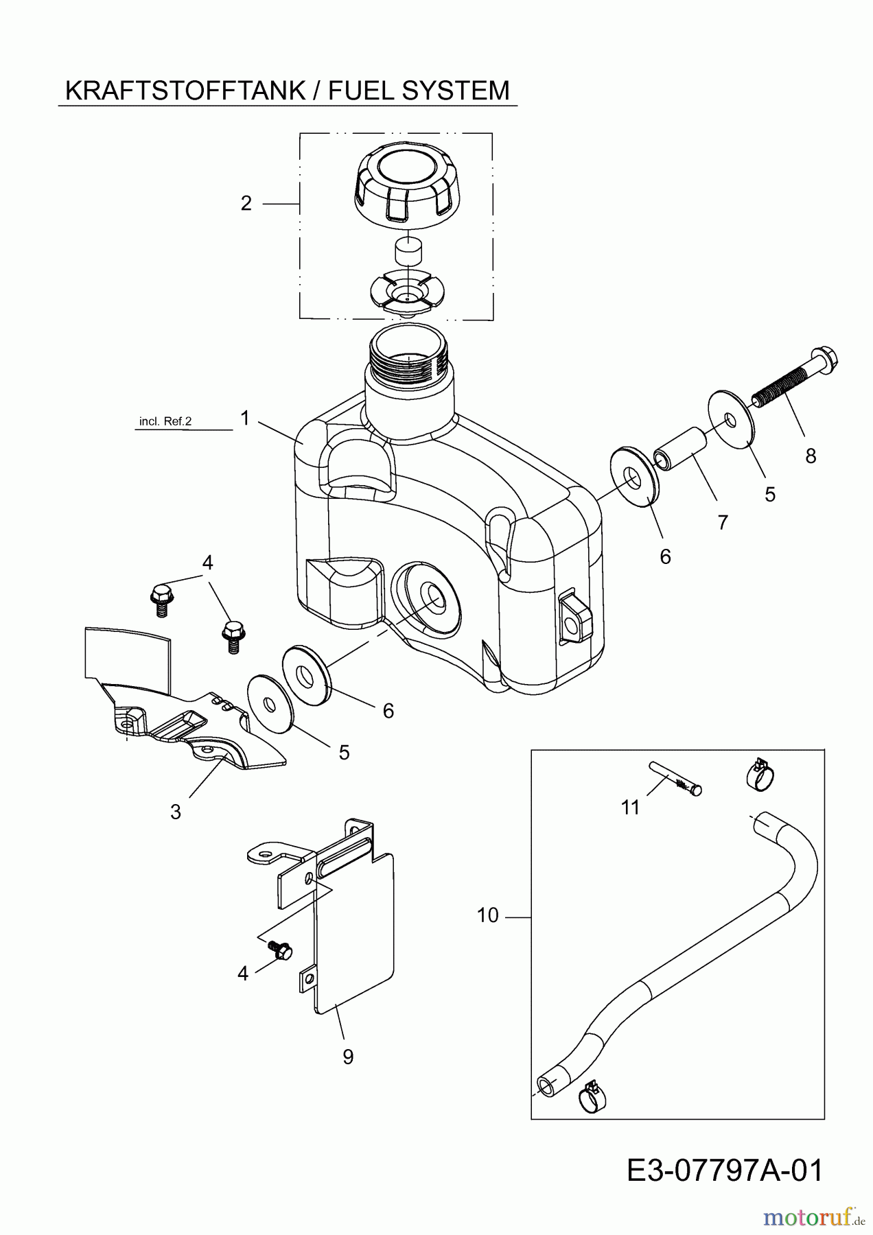  MTD-Engines MTD vertical 1 P 61 RHC 752Z1P61RHC  (2012) Fuel tank