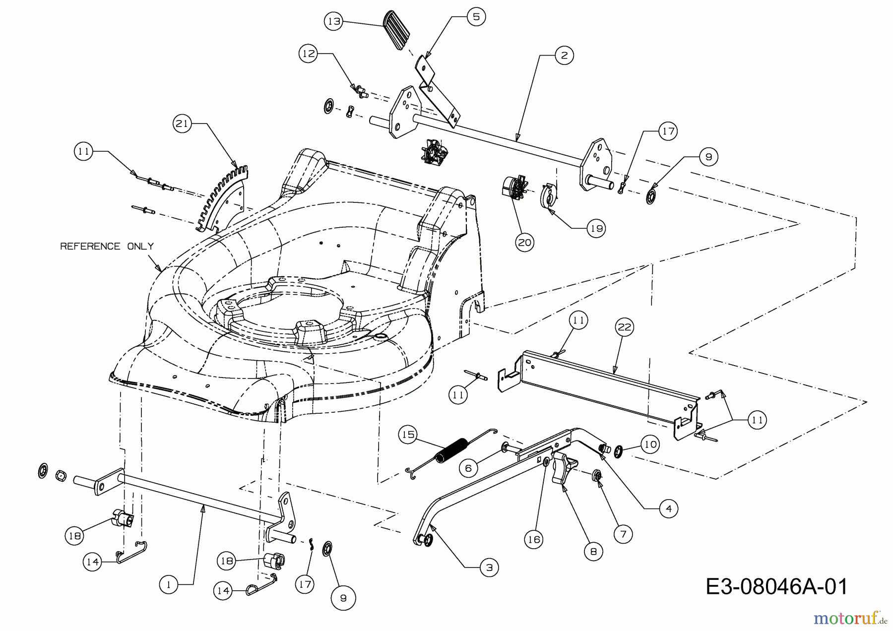 Petrol mower Regal AV 11AAE0LC633 (2013) Cutting hight adjustment
