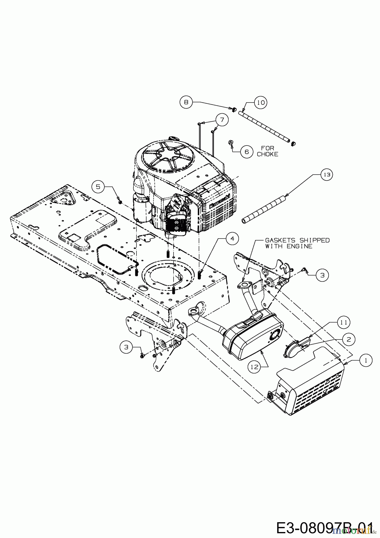  Sentar Lawn tractors SE 107 HK 2 13HG79KG663  (2014) Engine accessories