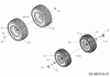 Mastercut 60 L 13A625JC659 (2015) Spareparts Wheels 13x5 / 16x6.5