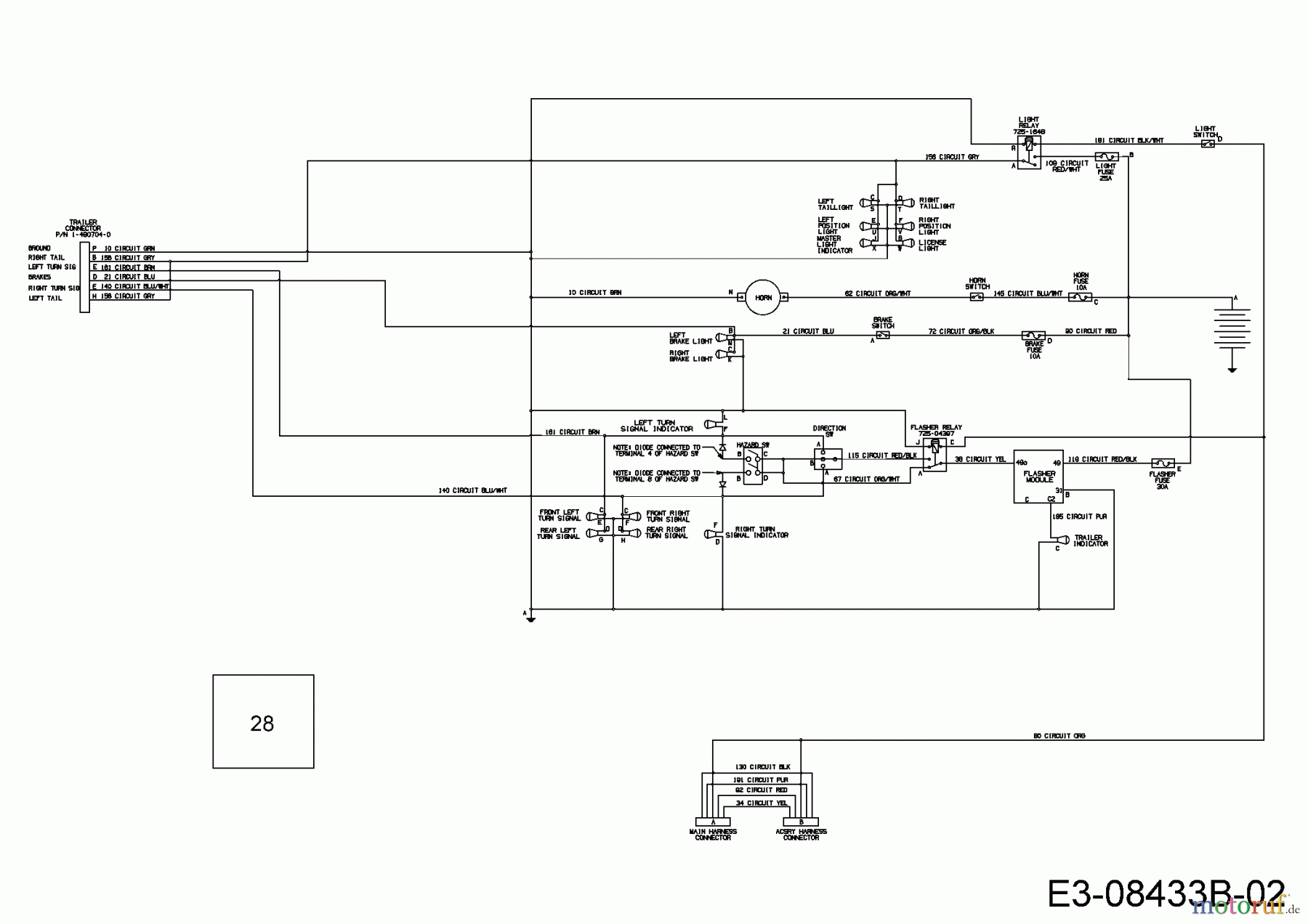  Cub Cadet Utility Vehicle Volunteer 37AK466D603  (2016) Wiring diagram
