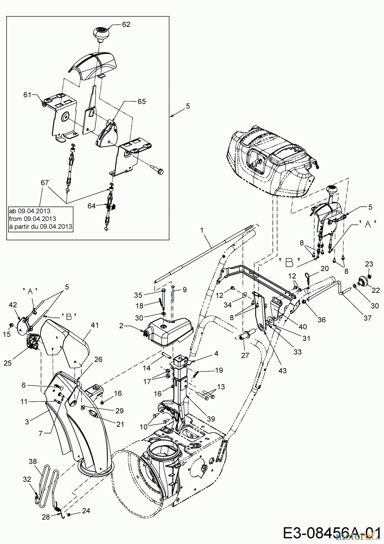  WOLF-Garten Expert Snow throwers Expert 7190 HD 31AY55SY650  (2014) Discharge chute, Joystick