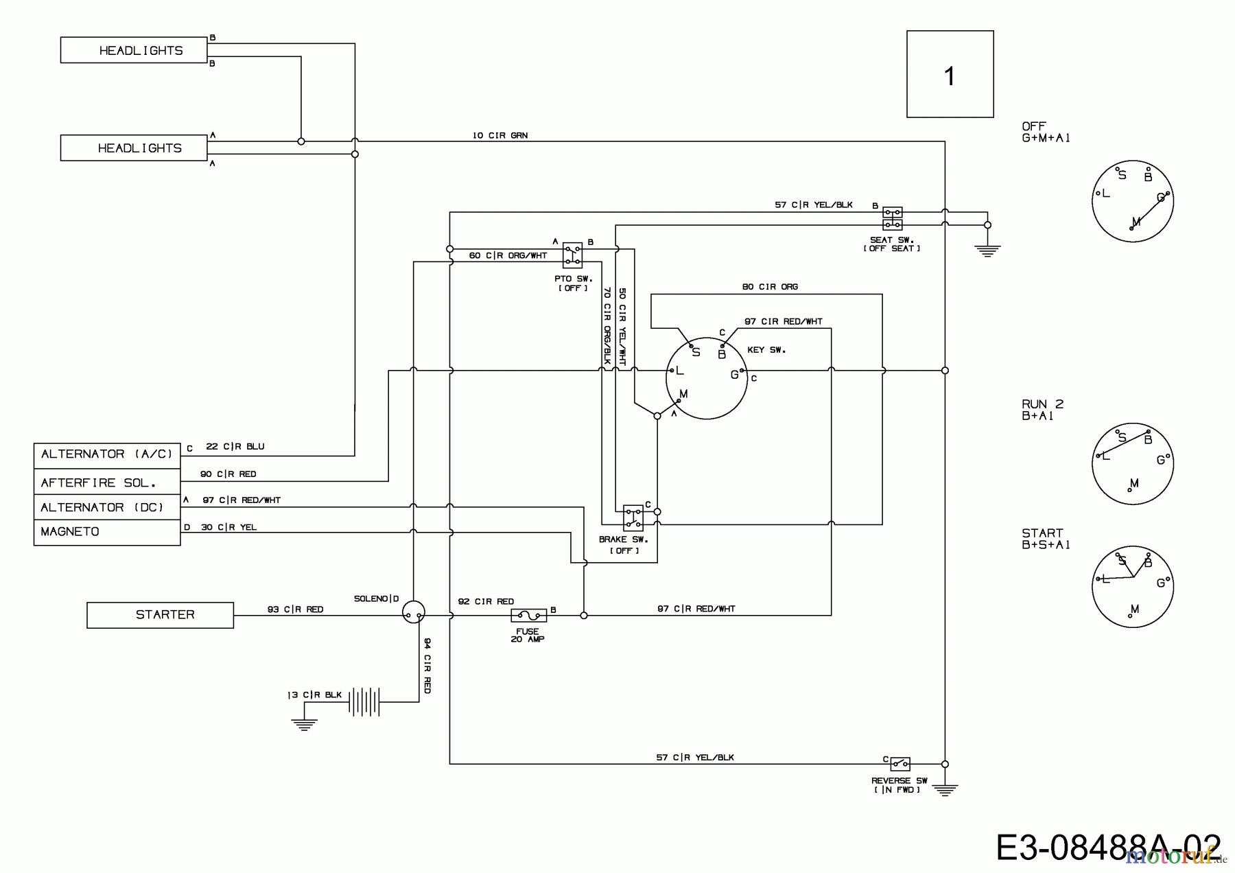  Troy-Bilt Lawn tractors Bronco 42 13WX78KS066  (2014) Wiring diagram