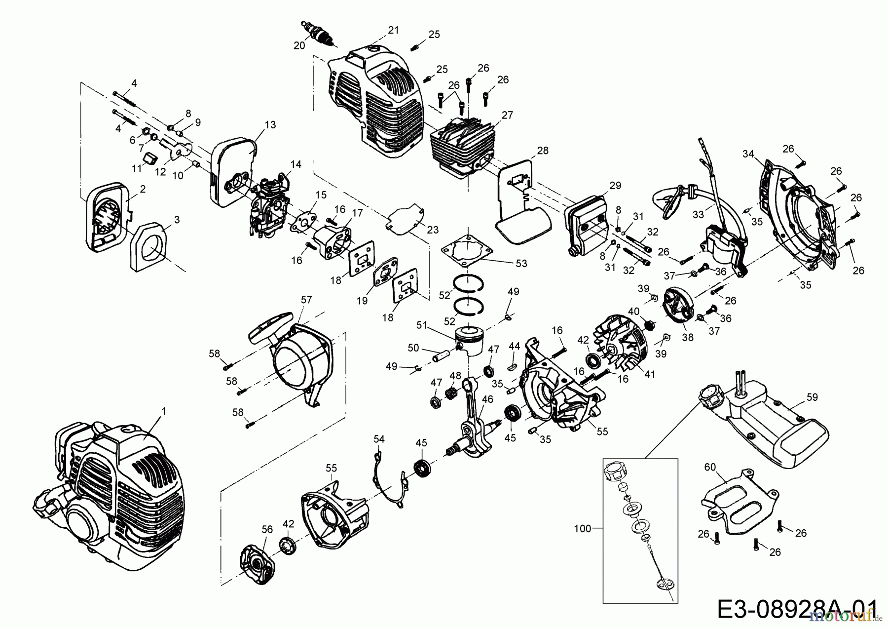  MTD Motorsensen Smart BC 26 41ATG0G-678  (2015) Motor