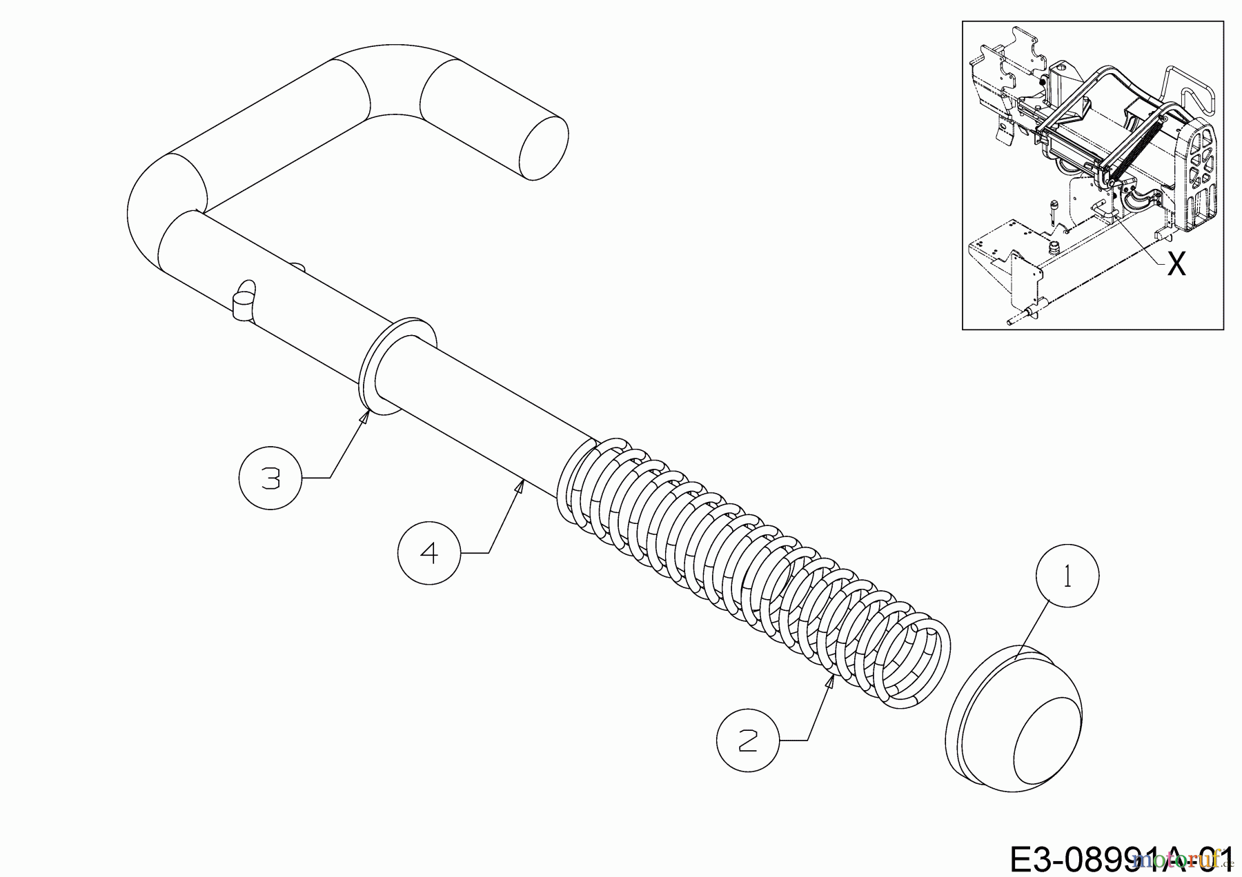  MTD Log splitter LS 550 24AI550C678  (2016) Beam clamp