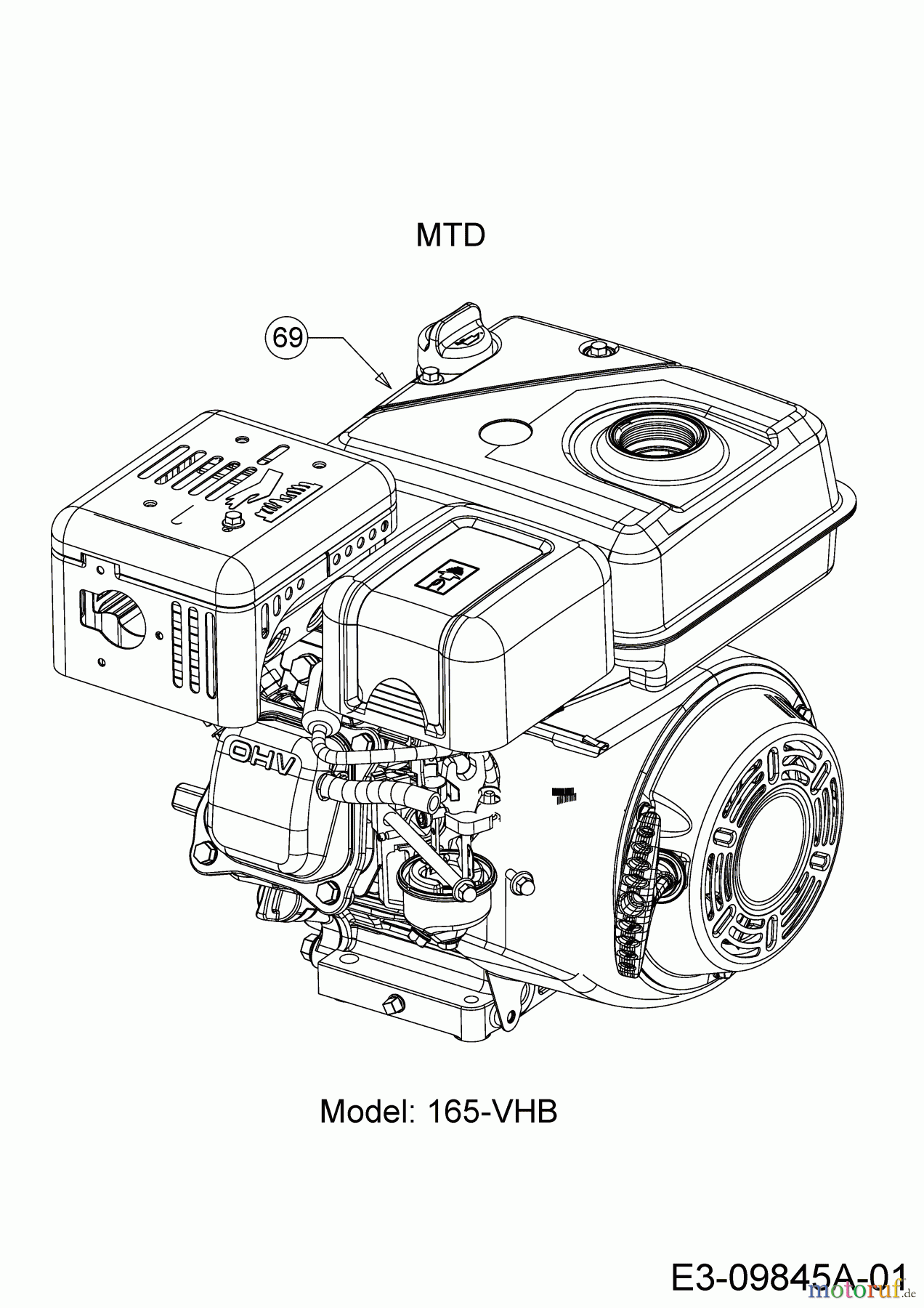  MTD Tillers T/330 M 21D-33MV678  (2017) Engine MTD