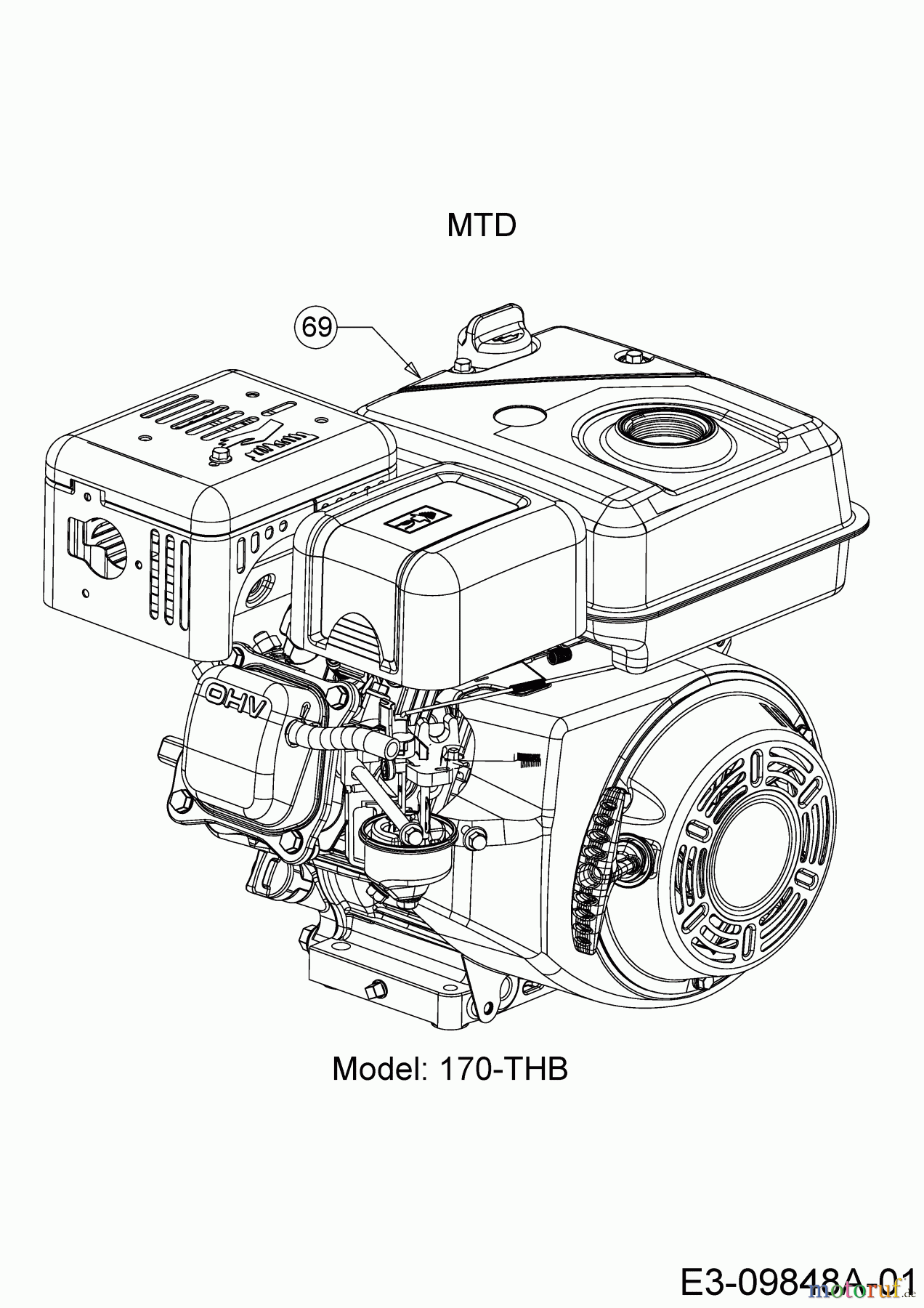  MTD Tillers T/405 M 21AA46M3678  (2018) Engine MTD