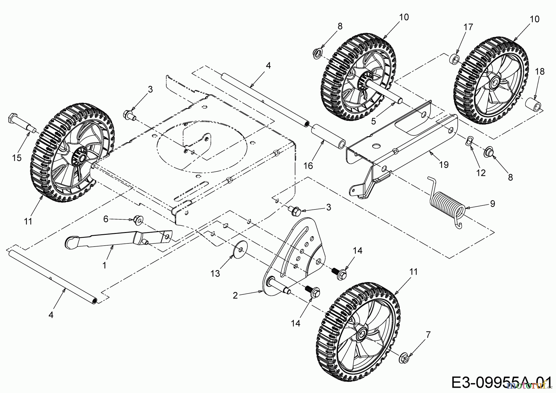  MTD Edger 550 G 25A-550G678  (2018) Wheels