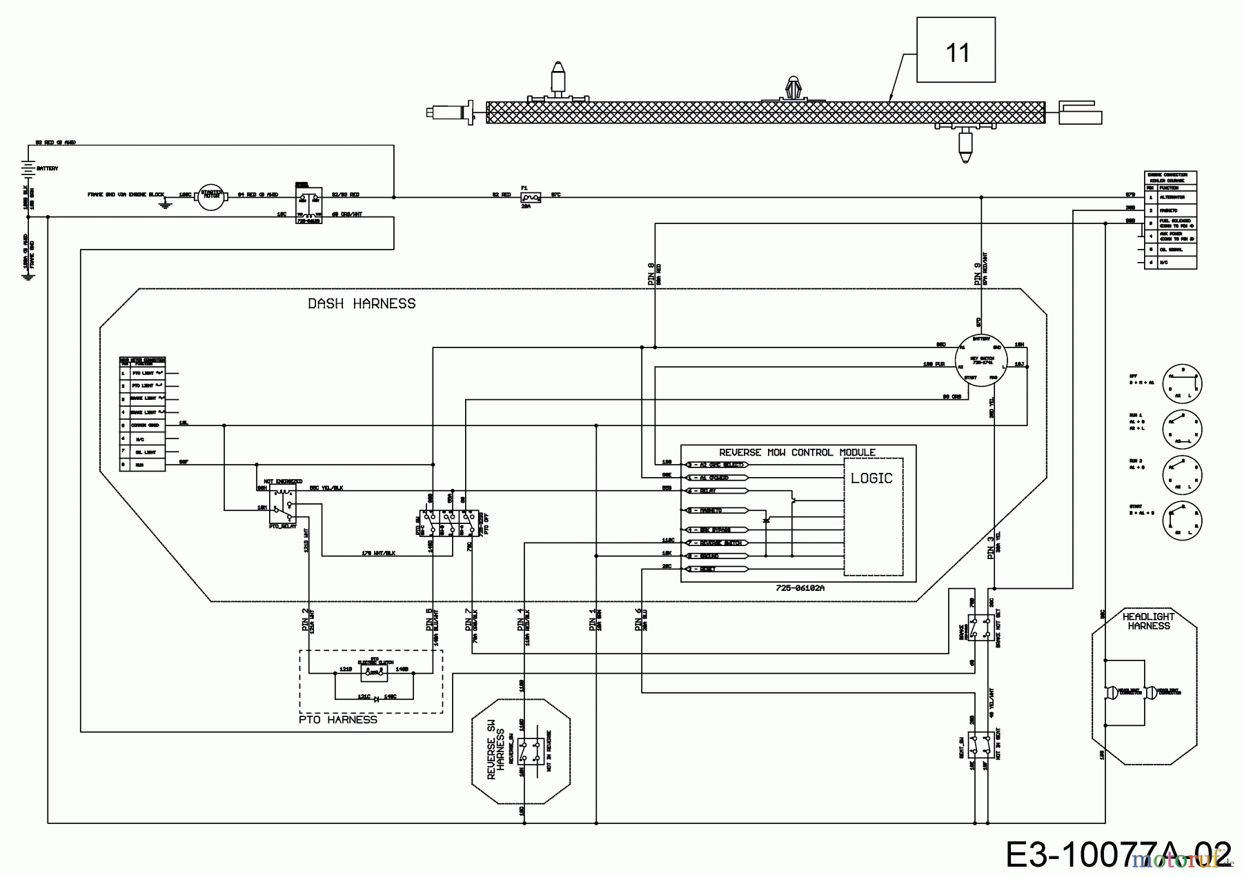  Cub Cadet Lawn tractors XT 1 OR 95 13A8A1CB603  (2017) Wiring diagram electric clutch