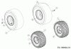 WOLF-Garten Expert Alpha 106.185 H 13ALA1VR650 (2017) Spareparts Wheels 15x6 + 18x8,5