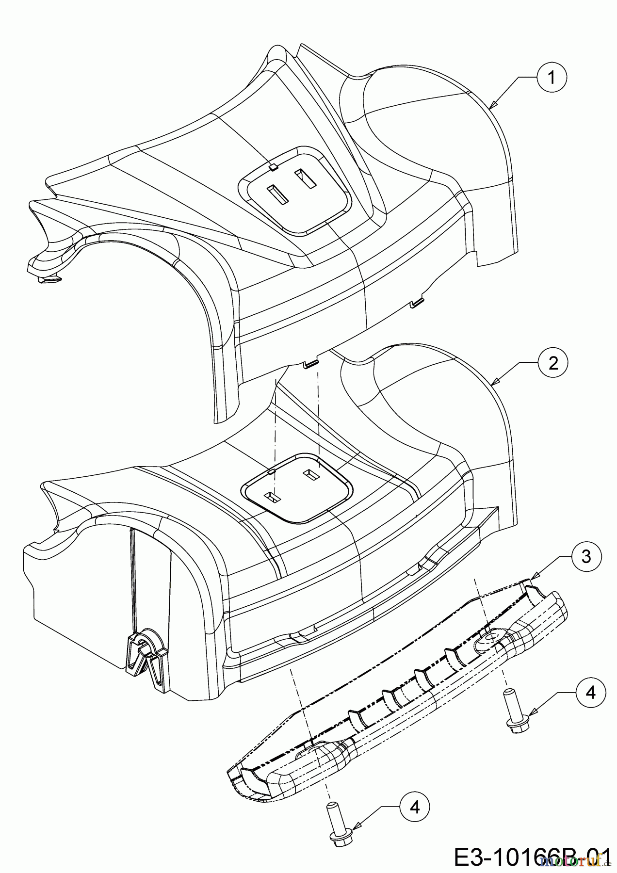  Wolf-Garten Petrol mower self propelled AT 4600 AHWES 12CETRS7650  (2018) Cover front axle