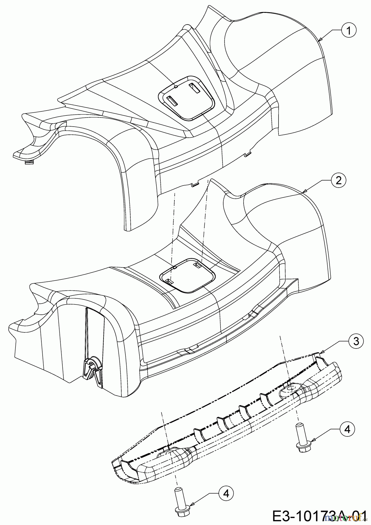  Wolf-Garten Petrol mower self propelled S 5300 B 12A-PR5L650  (2017) Cover front axle