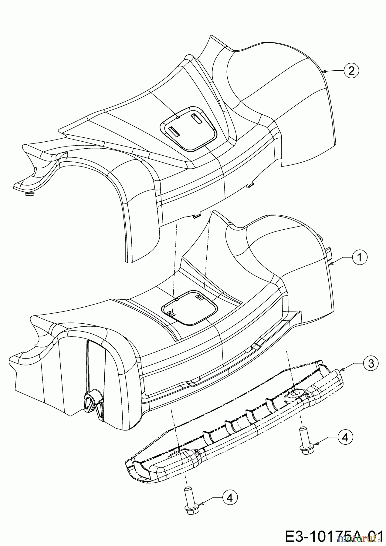  Wolf-Garten Petrol mower self propelled A 5300 A 12A-POKC650  (2017) Cover front axle