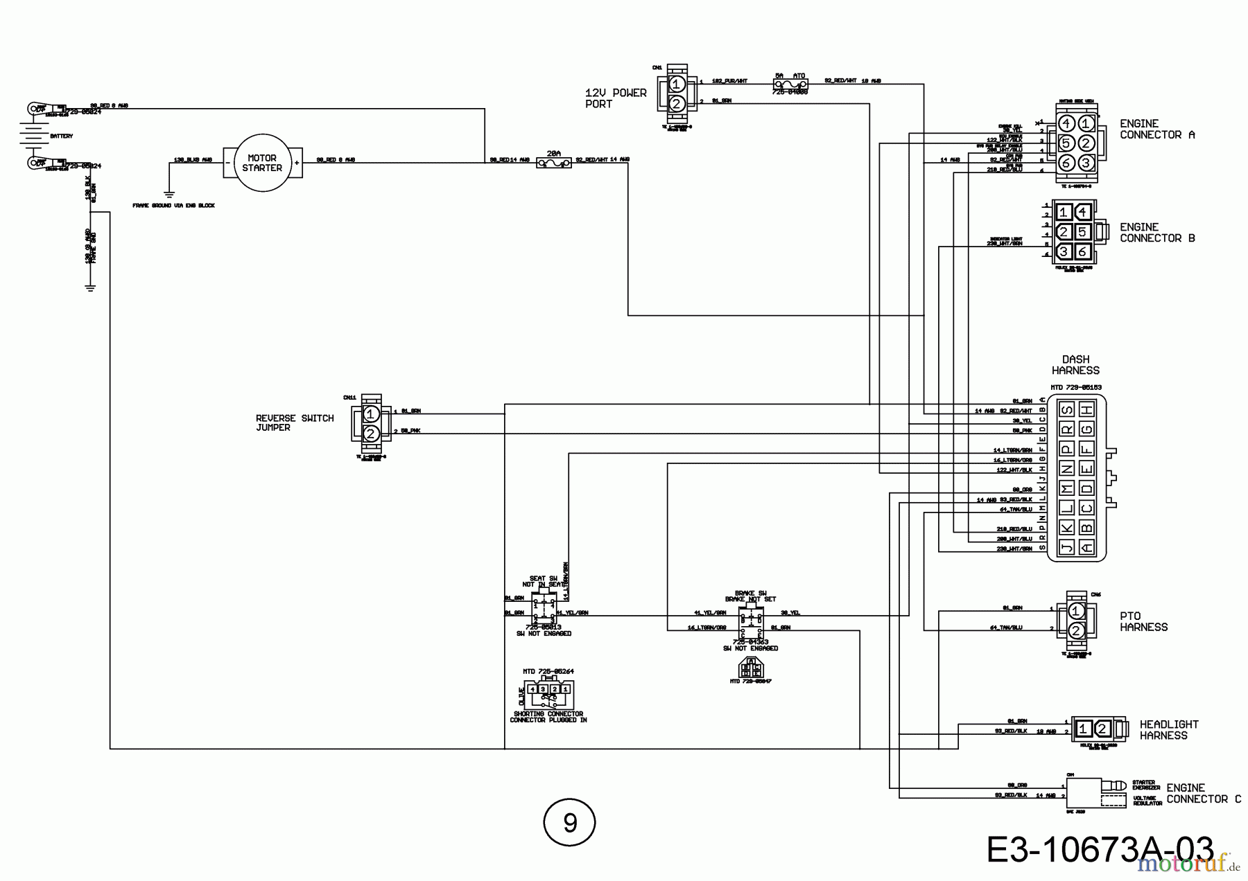  Cub Cadet Lawn tractors XT2 PS117I 13BZA1CN603  (2018) Main wiring diagram