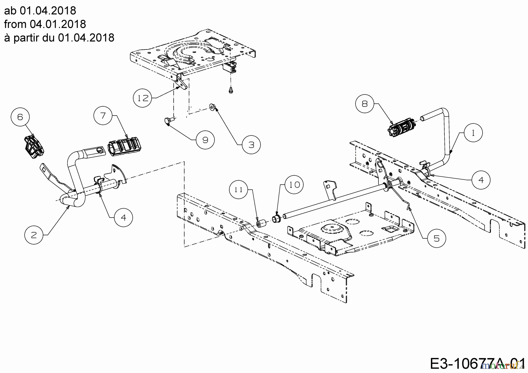  Cub Cadet Garden tractors XT3 QS127 14AIA5CQ603  (2018) Pedals from 04.01.2018
