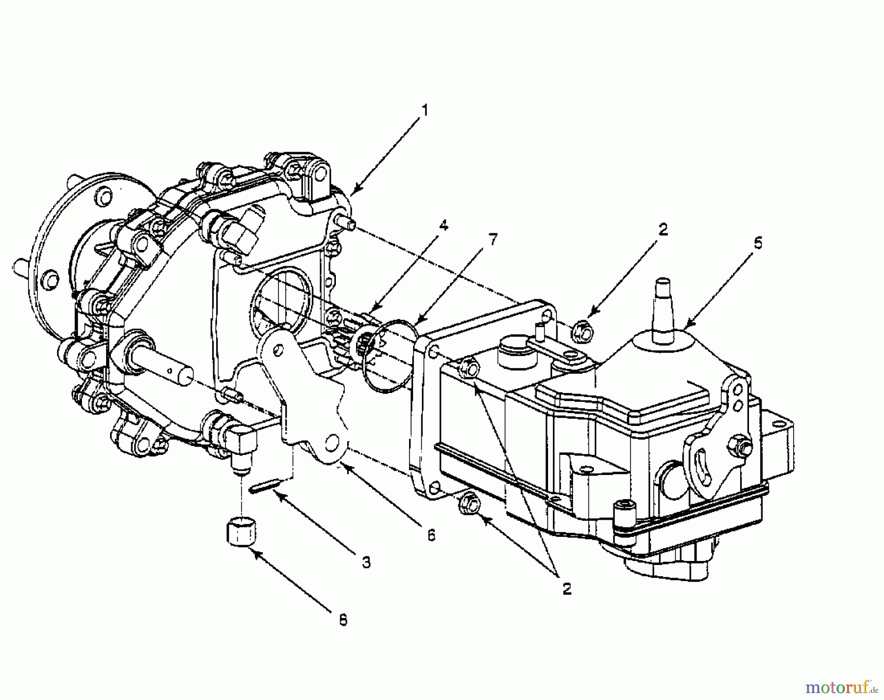  Cub Cadet Zero Turn Z 54 53CA1B6K603  (2000) Gearbox, Hydrostatic gearbox