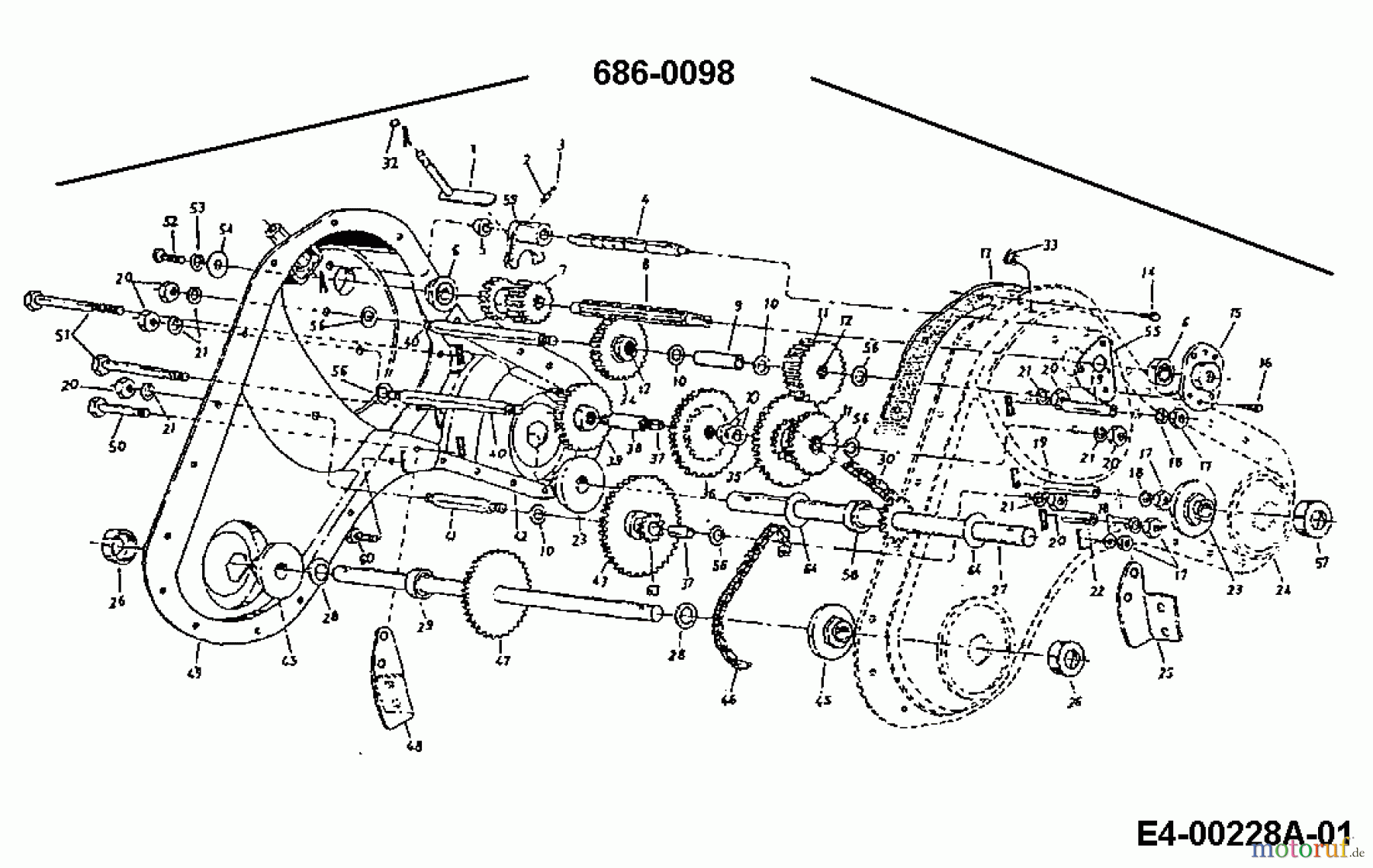  MTD Tillers T/430 21A-430-678  (1997) Gearbox