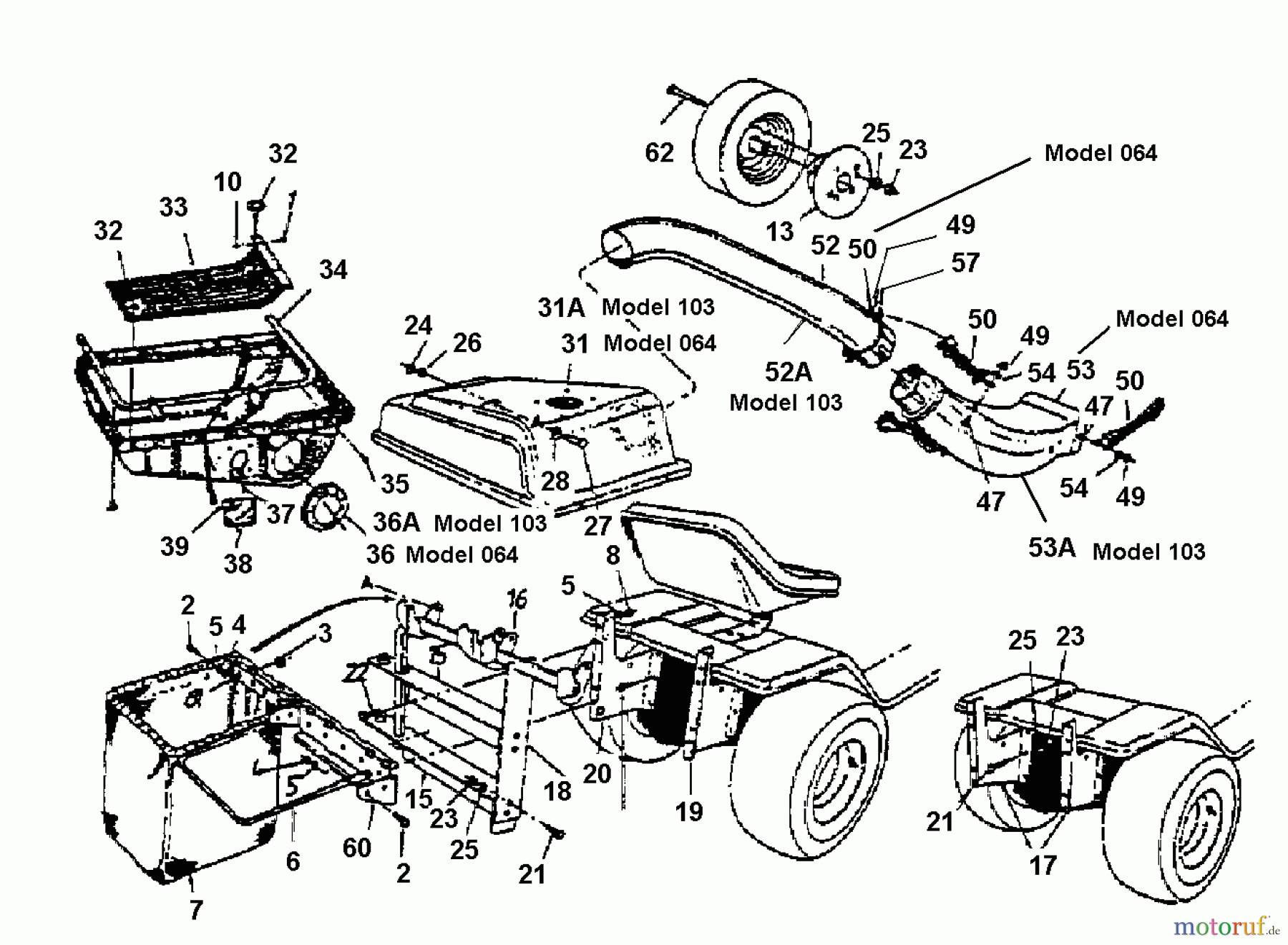  MTD Accessories Accessories garden and lawn tractors Grass catcher for 400 series 190-064-611  (1999) Basic machine