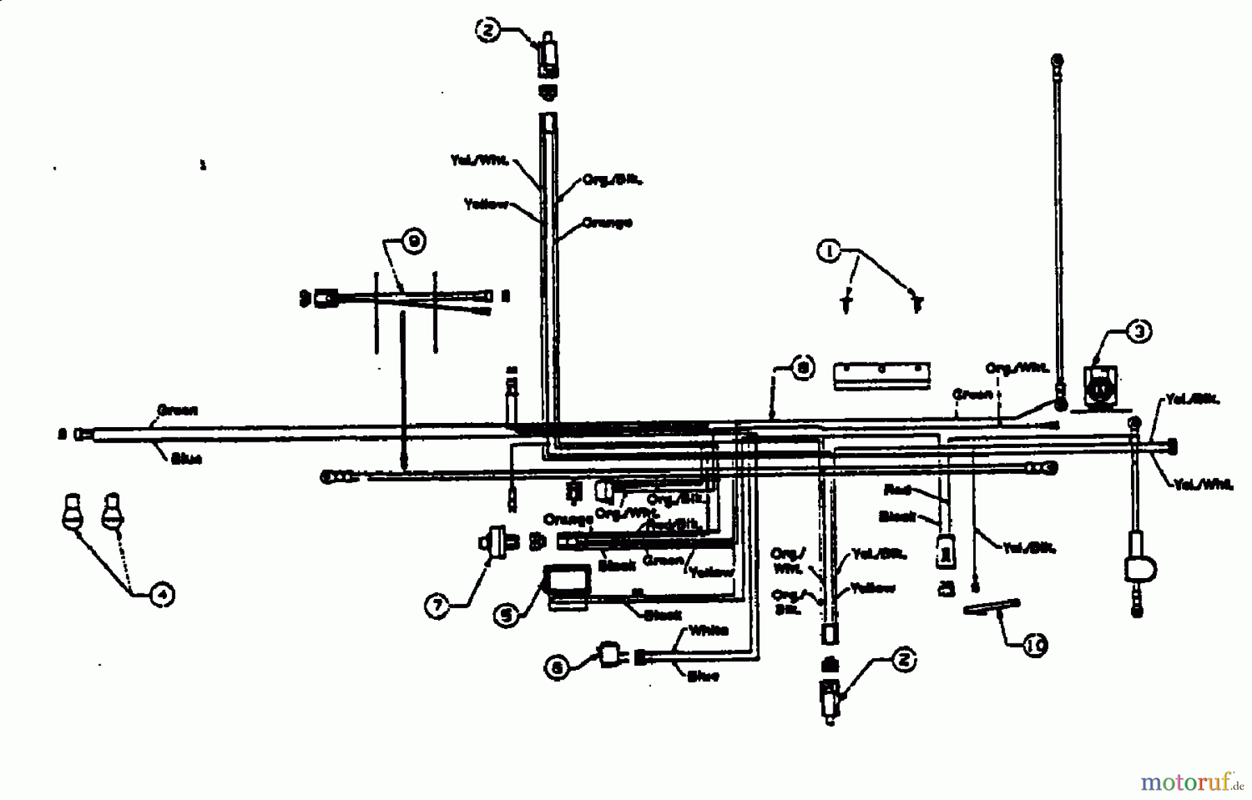  MTD Lawn tractors H 130 13AA695F678  (1998) Wiring diagram Kohler