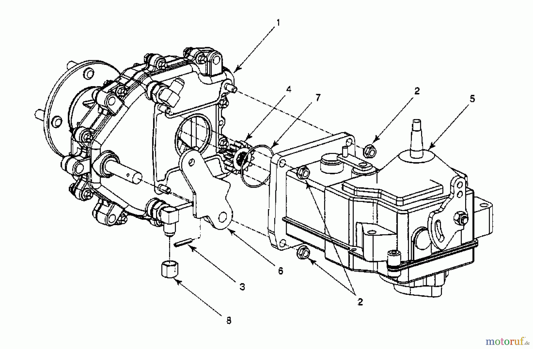  Cub Cadet Zero Turn Z 44 53AA1A5L603  (2000) Gearbox, Hydrostatic gearbox
