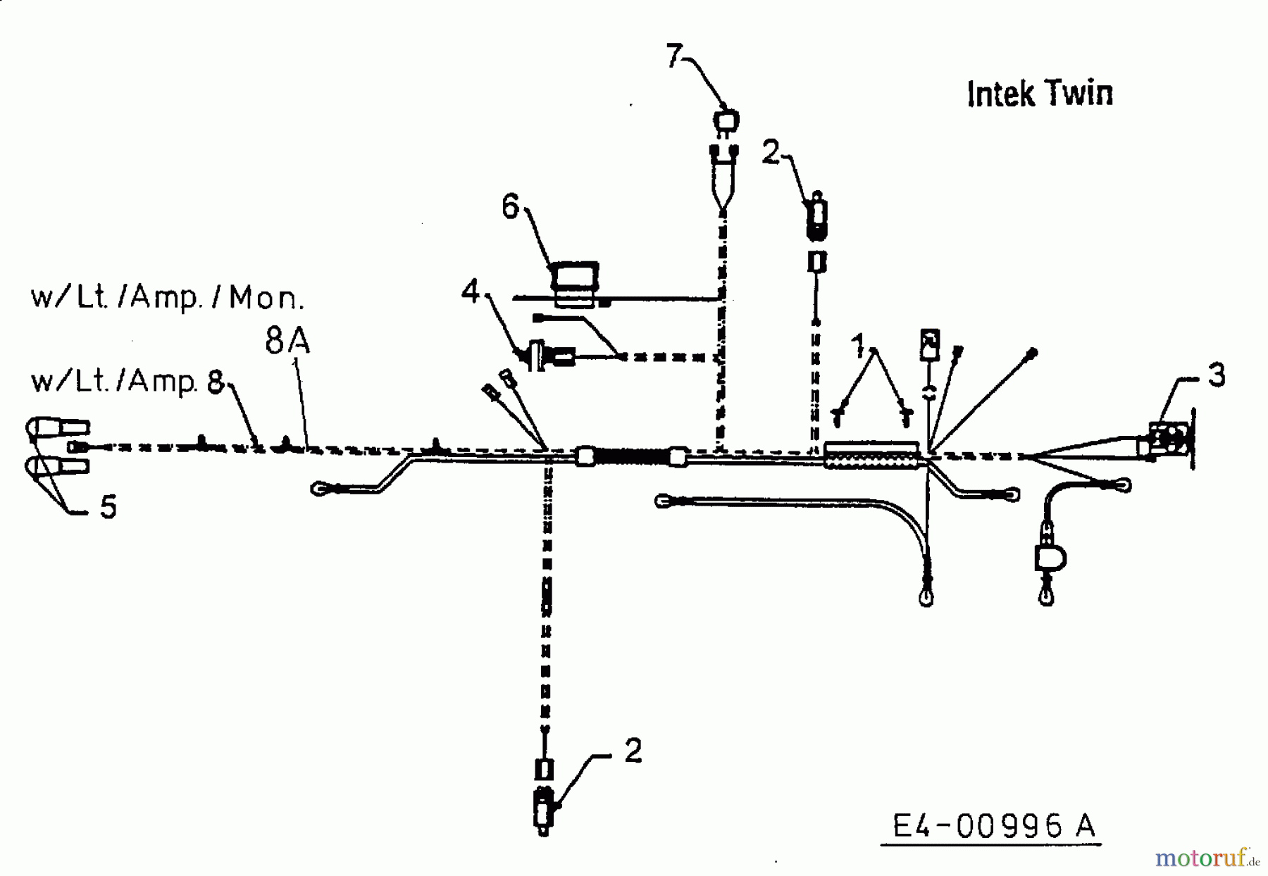  Yard-Man Lawn tractors HG 6145 13AP694G643  (1998) Wiring diagram Intek Twin